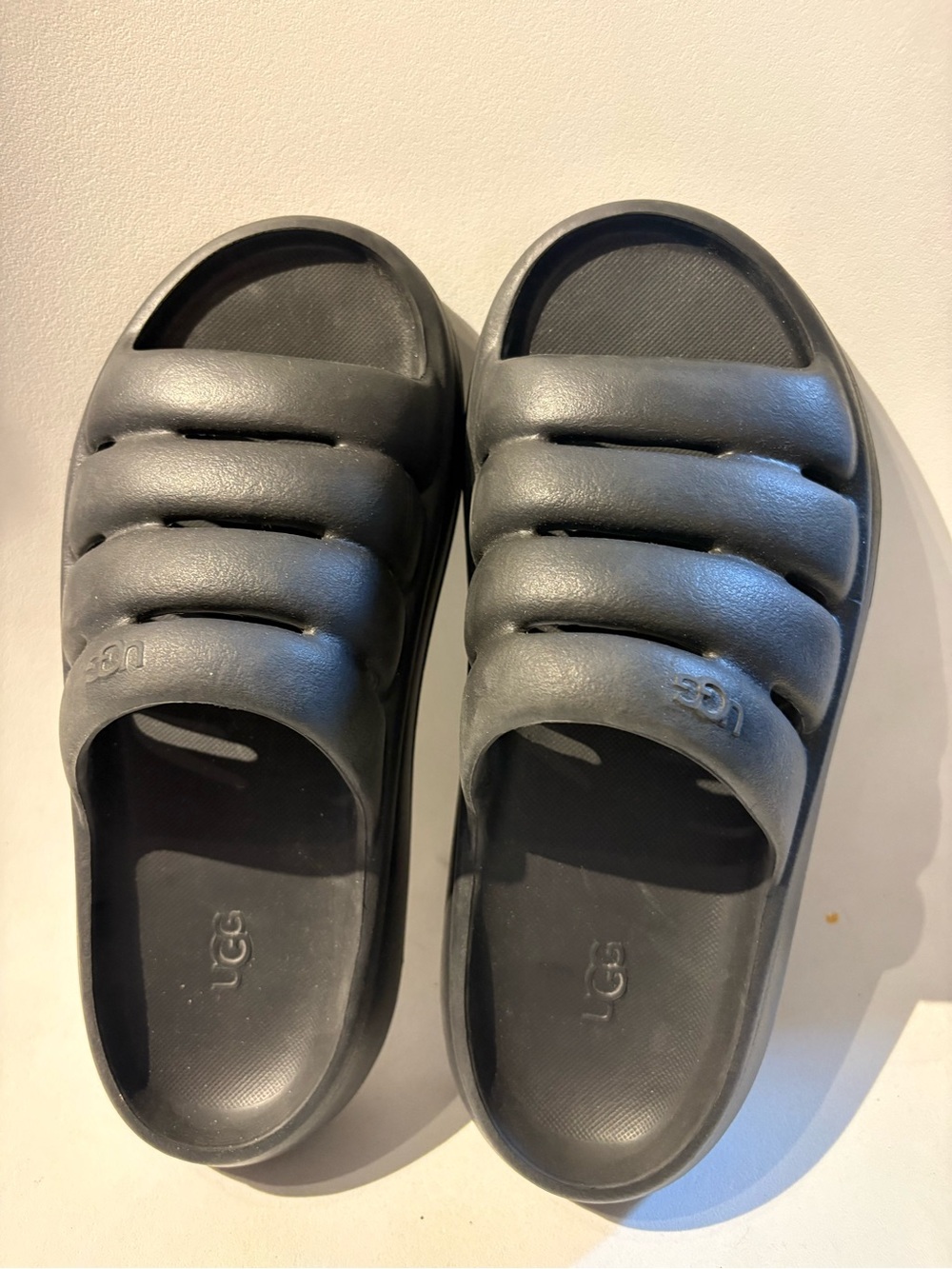 UGG Black Puffy Slide Clogs